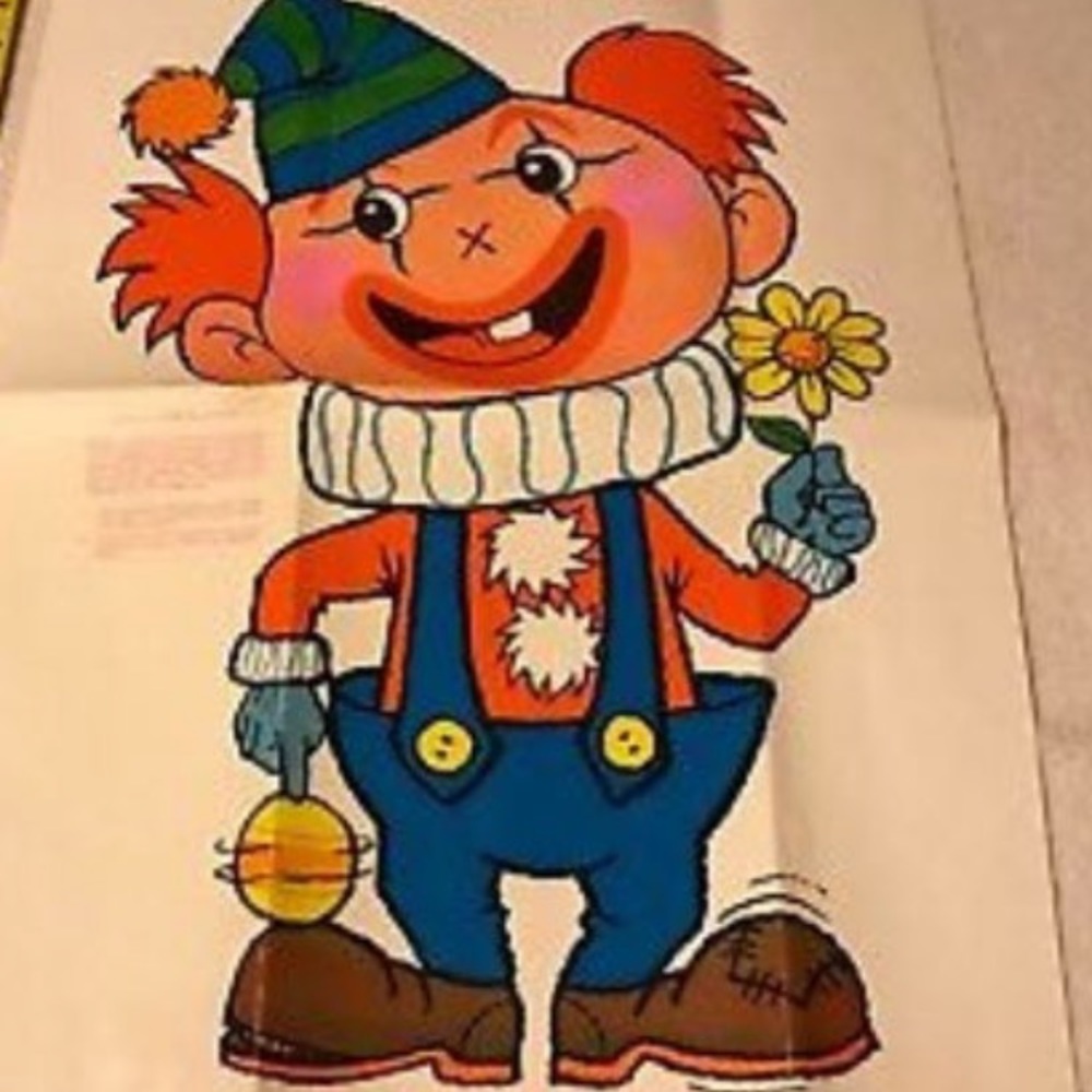 NOS Vintage Pin the nose of clown Party Favor party games decoration